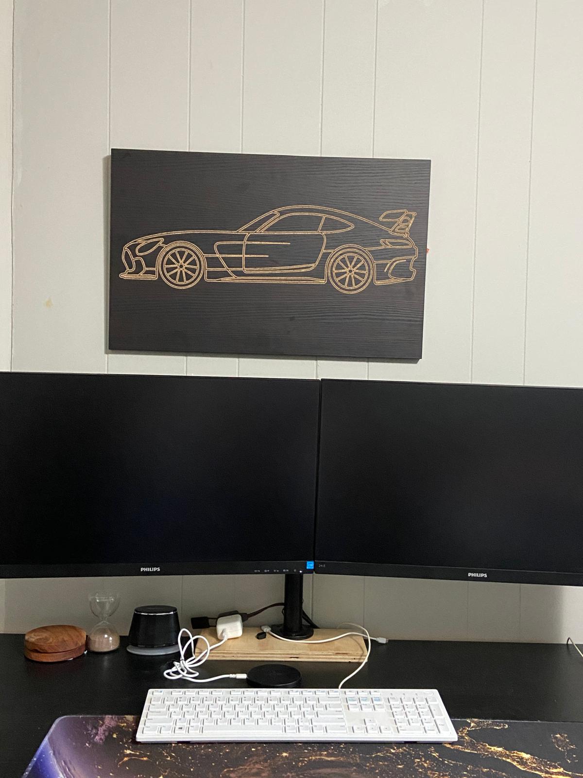 Mercedes AMG-GTR wall art piece 3